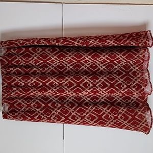 Jaclyn Smith Red Pattern Skirt